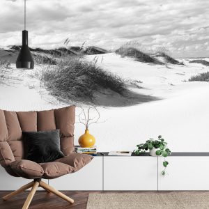 Papier Peint Après-Midi Dans Les Dunes Noir & Blanc – Image 4