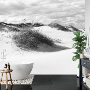 Papier Peint Après-Midi Dans Les Dunes Noir & Blanc – Image 5