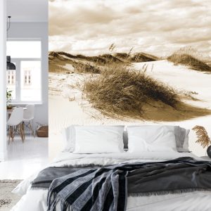 Papier Peint Après-Midi Dans Les Dunes En Sépia – Image 8