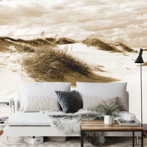 Papier Peint Après-Midi Dans Les Dunes En Sépia – Image 3