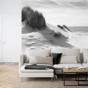 Papier Peint Le Chemin De La Mer Noir Et Blanc – Image 6