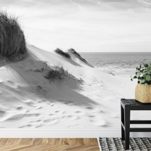 Papier Peint Le Chemin De La Mer Noir Et Blanc – Image 7