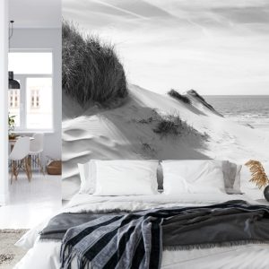 Papier Peint Le Chemin De La Mer Noir Et Blanc – Image 8