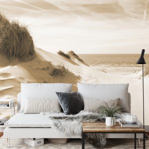 Papier Peint Le Chemin De La Mer Sépia – Image 3