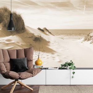 Papier Peint Le Chemin De La Mer Sépia – Image 4