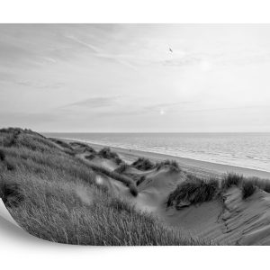 Papier Peint Dune Sunrise Noir & Blanc – Image 2