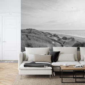 Papier Peint Dune Sunrise Noir & Blanc – Image 6