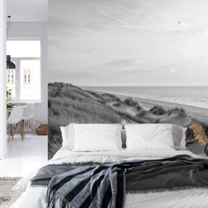 Papier Peint Dune Sunrise Noir & Blanc – Image 8