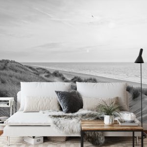 Papier Peint Dune Sunrise Noir & Blanc – Image 3