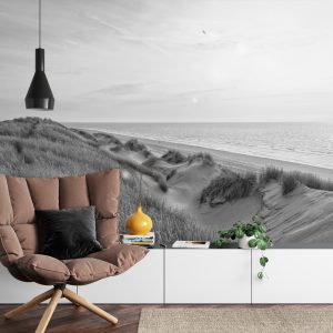 Papier Peint Dune Sunrise Noir & Blanc – Image 4