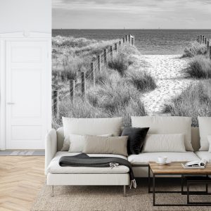 Papier Peint Descendons À La Plage Noir & Blanc – Image 6