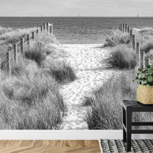 Papier Peint Descendons À La Plage Noir & Blanc – Image 7