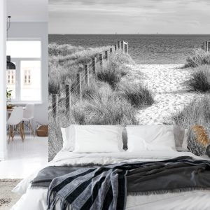 Papier Peint Descendons À La Plage Noir & Blanc – Image 8