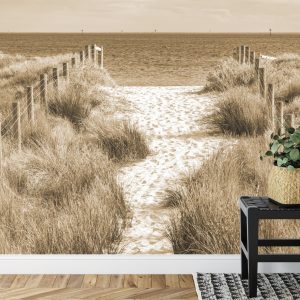 Papier Peint Descendons À La Plage Sépia – Image 7