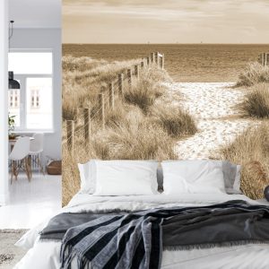 Papier Peint Descendons À La Plage Sépia – Image 8