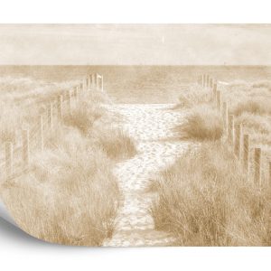 Papier Peint Descendons Au Beach Faded Vintage Sepia – Image 2