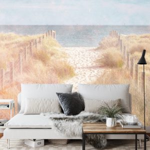 Papier Peint Descendons Au Beach Faded Vintage – Image 3