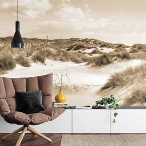 Papier Peint Paradis Des Dunes En Sépia – Image 4