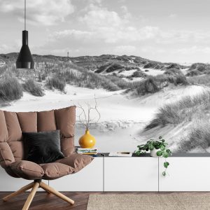 Papier Peint Paradis Des Dunes En Noir Et Blanc – Image 4