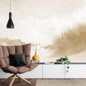 Papier Peint Sandy Days Faded Vintage En Sépia – Image 4