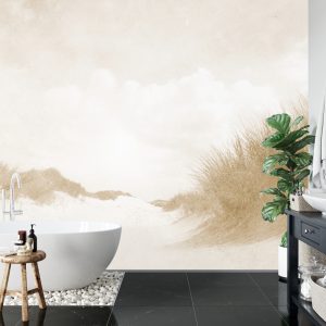 Papier Peint Sandy Days Faded Vintage En Sépia – Image 5