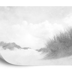 Papier Peint Sandy Days Faded Vintage En Noir Et Blanc – Image 2