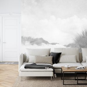 Papier Peint Sandy Days Faded Vintage En Noir Et Blanc – Image 6