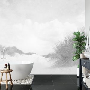 Papier Peint Sandy Days Faded Vintage En Noir Et Blanc – Image 5