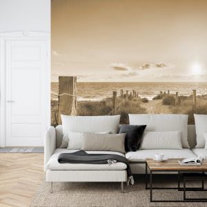 Papier Peint Coucher De Soleil D'été Sépia – Image 6