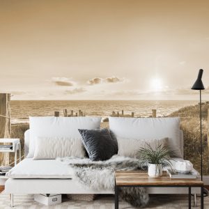 Papier Peint Coucher De Soleil D'été Sépia – Image 3