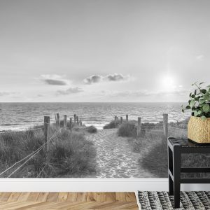 Papier Peint Coucher De Soleil D'été Noir Et Blanc – Image 7