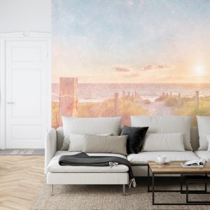 Papier Peint Coucher De Soleil D'été Faded Vintage – Image 6