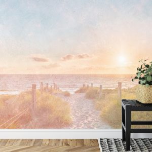 Papier Peint Coucher De Soleil D'été Faded Vintage – Image 7