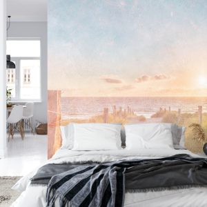 Papier Peint Coucher De Soleil D'été Faded Vintage – Image 8