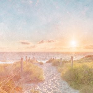 Papier Peint Coucher De Soleil D'été Faded Vintage – Image 1