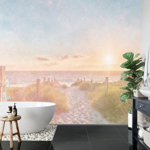 Papier Peint Coucher De Soleil D'été Faded Vintage – Image 5