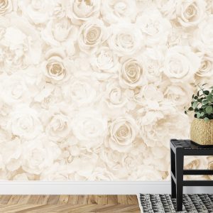 Papier Peint Sépia Floral Délavé – Image 7