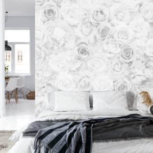 Papier Peint Délavé Floral Vintage Noir & Blanc – Image 8