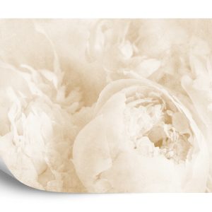 Papier Peint Belles Fleurs Fanées Vintage Sépia – Image 2