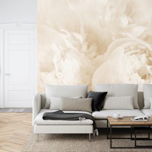 Papier Peint Belles Fleurs Fanées Vintage Sépia – Image 6