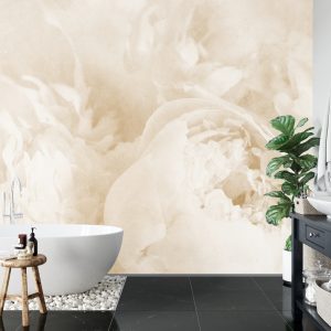 Papier Peint Belles Fleurs Fanées Vintage Sépia – Image 5