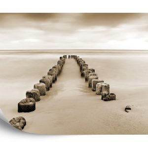 Papier Peint Flux Et Reflux Sépia – Image 2