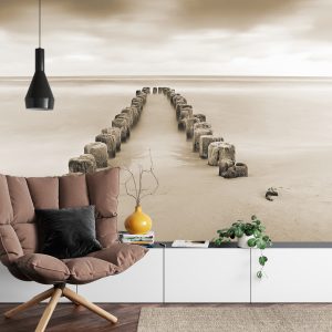 Papier Peint Flux Et Reflux Sépia – Image 4