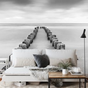 Papier Peint Flux Et Reflux Noir Et Blanc – Image 3