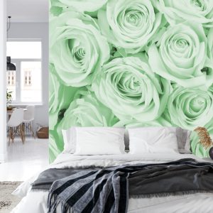 Papier Peint Rose Bouquet Vert – Image 8