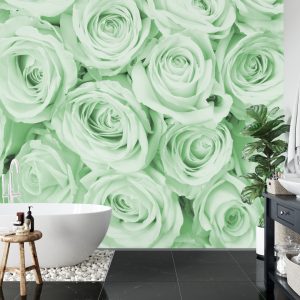 Papier Peint Rose Bouquet Vert – Image 5