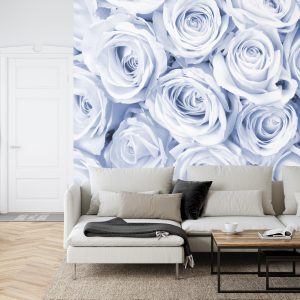 Papier Peint Rose Bouquet Bleu – Image 6