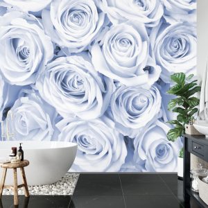 Papier Peint Rose Bouquet Bleu – Image 5