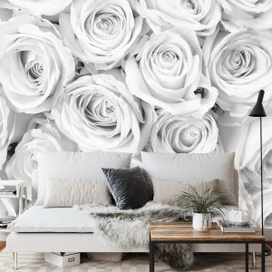 Papier Peint Bouquet De Roses Noir & Blanc – Image 3