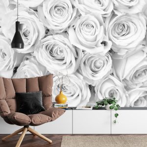 Papier Peint Bouquet De Roses Noir & Blanc – Image 4